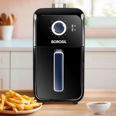 Borosil Best Air Fryer | 4 in 1 Function with QuickFry Technology, Auto Off Function | 2 Year Warranty | Black (3.6 L)