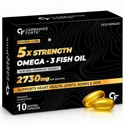 Carbamide Forte 5X Strength Omega 3 Fish Oil Capsules 2730mg - 10 Softgels