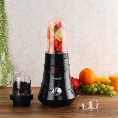 Cello Kitchenette Collection Blend-N-Grind Nutrifit Mixer Grinder, 400W, 3 Speed Control, 2 Jars, Juicer Jar, Black