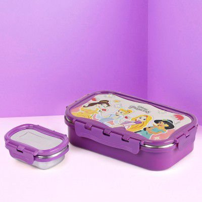 CELLO Thermo Click Toons Big | 100% Food Grade | Leak Proof & Break Resistant | 2 Containers Lunch Box, 1024 ml, Violet