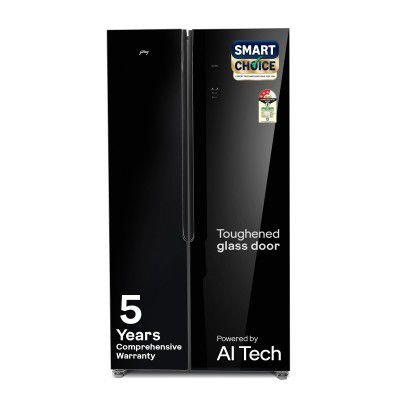 Godrej 540 L 3 Star 5 | Toughened Glass Door | Frost Free SBS Inverter Refrigerator (2026 Model, RS EONVELVET 580C RID OP BK, Opera Black, 52141501SD03653)