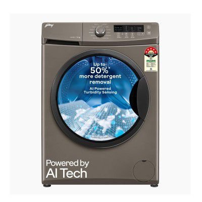 Godrej 7 Kg 5 Star, AI Powered, Fully Automatic Front Load Washing Machine (WFEON CRS 7010 5.0 FKEDM CNGR, Candy Grey)