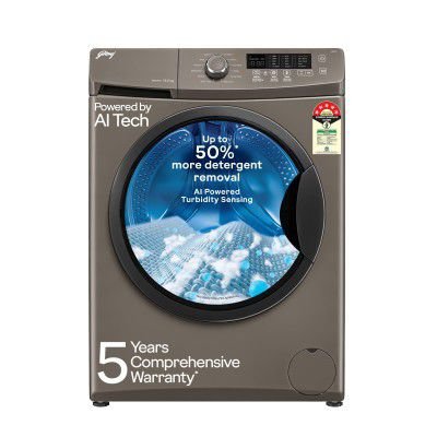 Godrej 8 Kg 5 Star, AI Powered, Fully Automatic Front Load Washing Machine (WFEON CRS 8012 5.0 FKEDM CNGR)