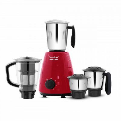 Greenchef Ripple Mixer Grinder, 750 Watts | 3 Stainless Steel Jars