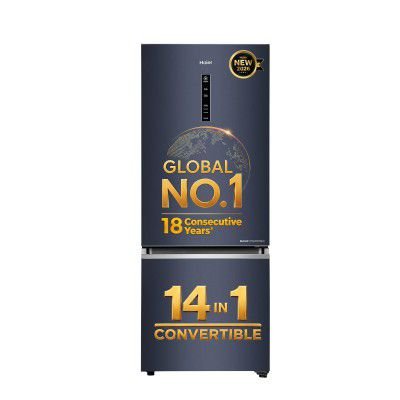 Haier 325 L 2 Star Frost Free Bottom Mount Double Door Refrigerator | Digital Display Panel (HEB-332GBA-P)