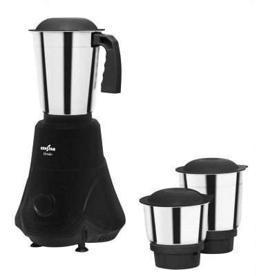 Kenstar SLENDER 3J Mixer Grinder | 3 Multipurpose Jars with High Power Motor | 500 W | Black