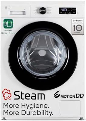 LG 7 Kg 5 Star Steam,6 Motion DD, Fully-Automatic Front Load Washing Machine (FHB1207Z2WB)