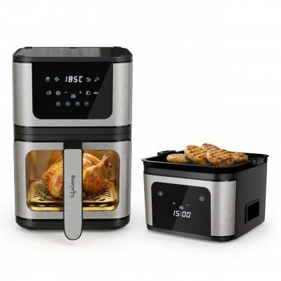 Lifelong BRIK 2-in-1 Air Fryer & Grill | 1350W, 8 Preset Menus | 4.2L See-Through Basket |Touch Panel