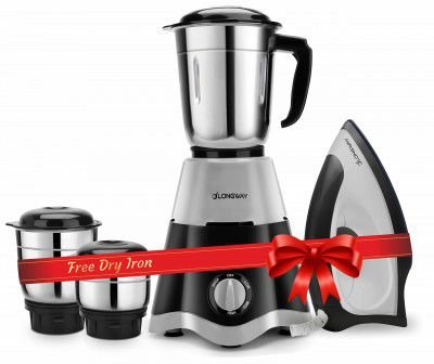 Longway Super Dlx 700 W Mixer Grinder with 3 Jars & Kwid 750 W Dry Iron