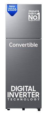 Samsung 256 L, 3 Star, Convertible, Digital Inverter Frost Free Double Door Refrigerator (RT40H30U3THL)