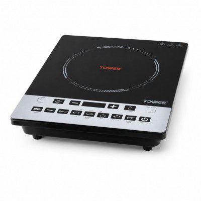 Tower Induction Cooktop 2000W Portable Single Burner Touch Control | Black