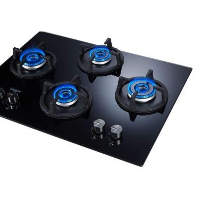 Whirlpool Hob 4 Burner Auto Ignition Gas Stove (Elite Hybrid 704 MT Brass Gas Hob)